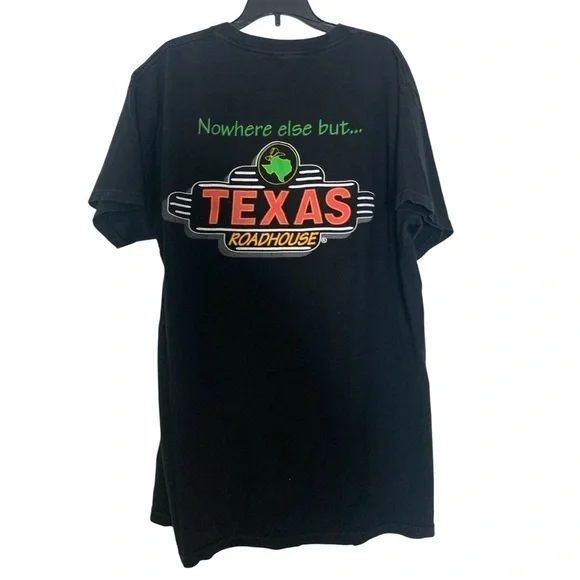 Vintage Texas Roadhouse Black Tee Nowhere else but - Picture 1 of 11